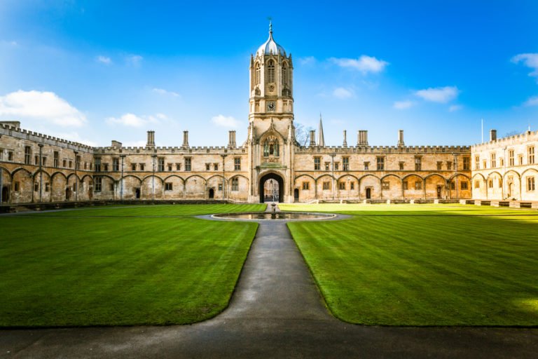 Christ Church's Tom Tower and College, Oxford University, United Kingdom