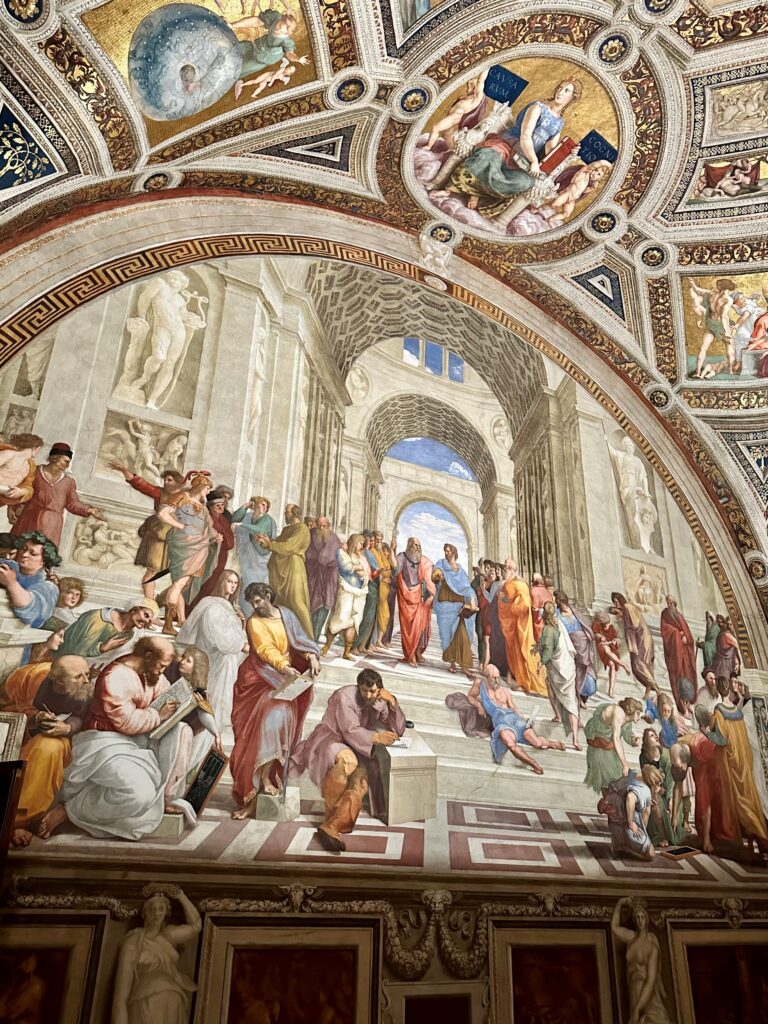Roman cathedral with master painting on rotunda